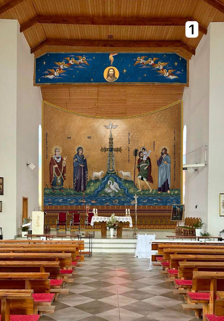 Mozaika sakralna – wnętrze kościoła